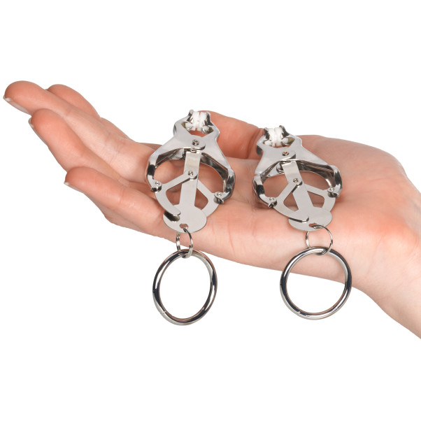 Taboom Butterfly Brystklemmer med Ring Produktbillede med hånd 50