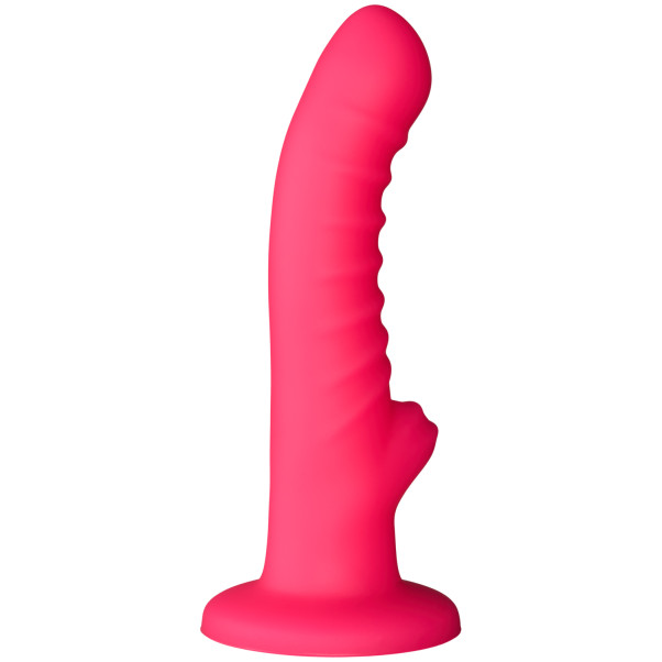 baseks Ribbed Stimulation Silikone Dildo 17 cm Produktbillede 3