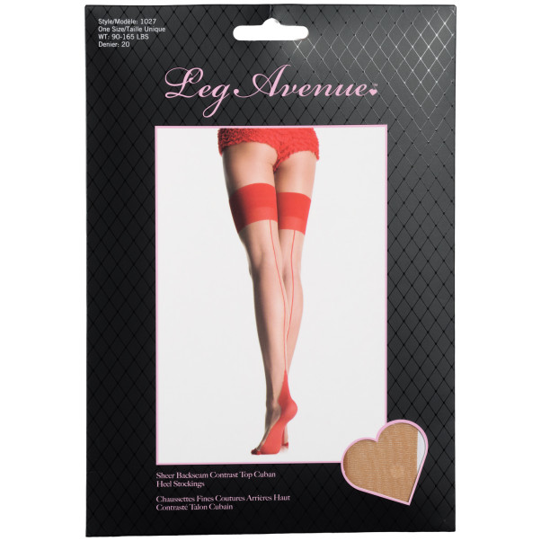 Leg Avenue Selvsiddende Strømper med Backseam Emballagebillede 90