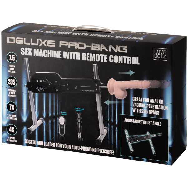 LoveBotz Deluxe Pro-Bang Sexmaskine med Fjernbetjening Emballagebillede 90