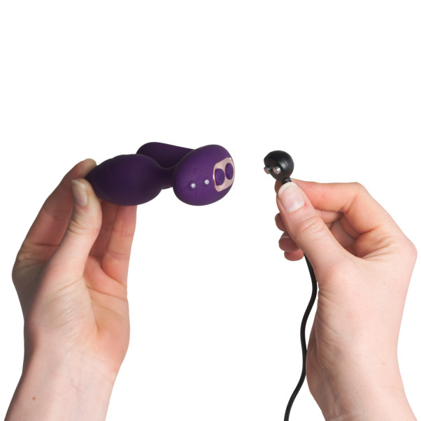 Rocks Off Cocktail Fjernbetjent Par Vibrator Produktbillede med hånd 52