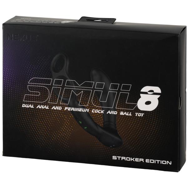 Nexus Simul8 Dobbelt Anal & Perineum Penis og Testikel Vibrator med Penisring Emballagebillede 90
