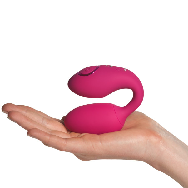 Vive Aika Double-Action Pulse-Wave Fjernbetjent Vibrerende Æg Produktbillede med hånd 50