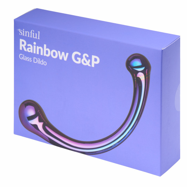 Sinful Rainbow G&P Glas Dildo 17 cm Emballagebillede 90