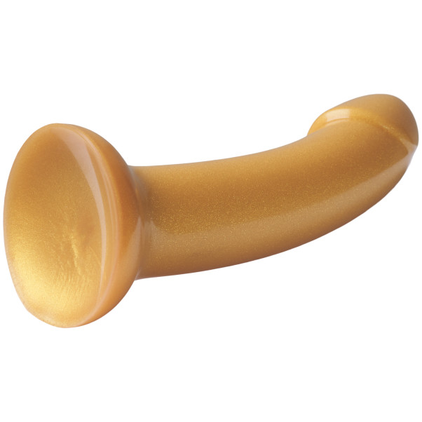 baseks Sparkling Gold Silikone Dildo 18 cm Produktbillede 4
