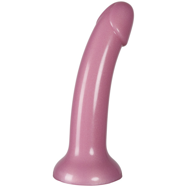 baseks Sparkling Pink Silikone Dildo 18 cm Produktbillede 1