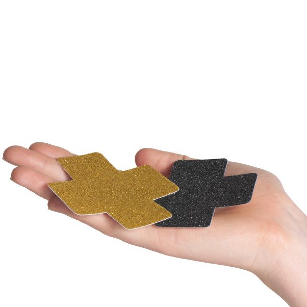 baseks Glitter Nipple Covers 3 stk Produktbillede med hånd 51
