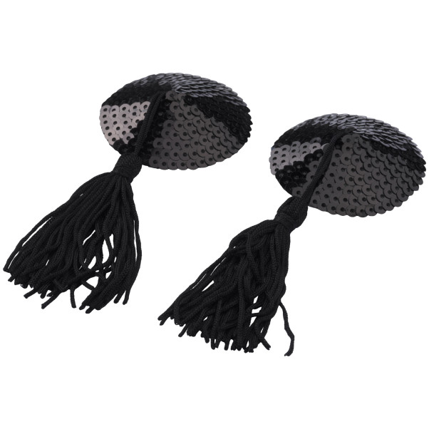 baseks Runde Sorte Nipple Covers med Kvaster Produktbillede 1