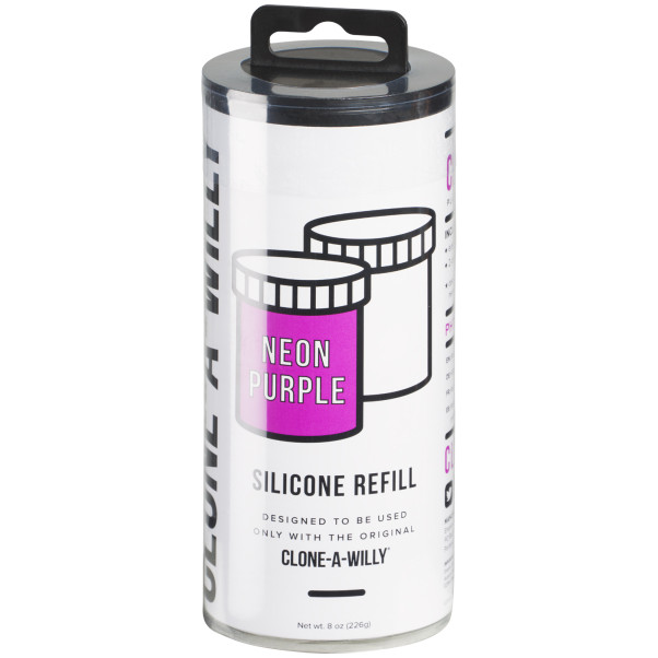 Clone-A-Willy Neon Lilla Silikone Refill Emballagebillede 1
