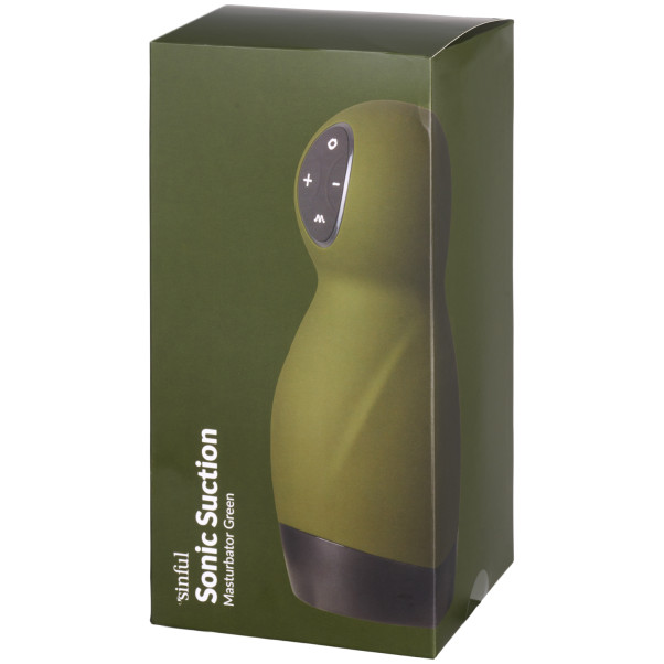 Sinful Sonic Suction Grøn Masturbator Emballagebillede 90