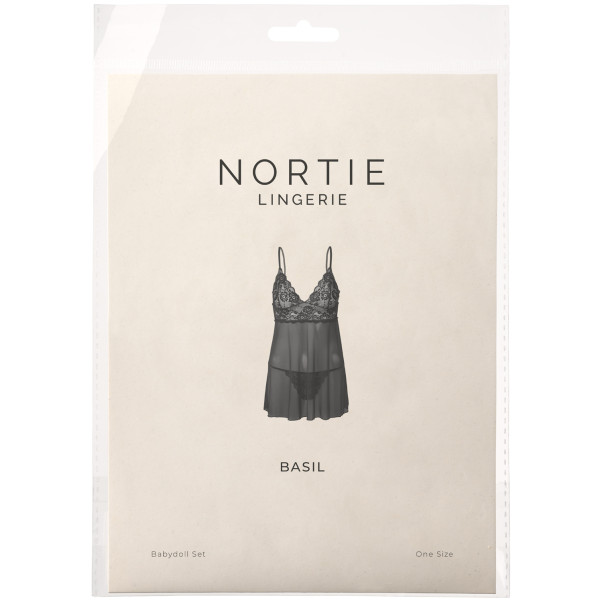 NORTIE Basil Sort Babydoll Sæt Emballagebillede 90