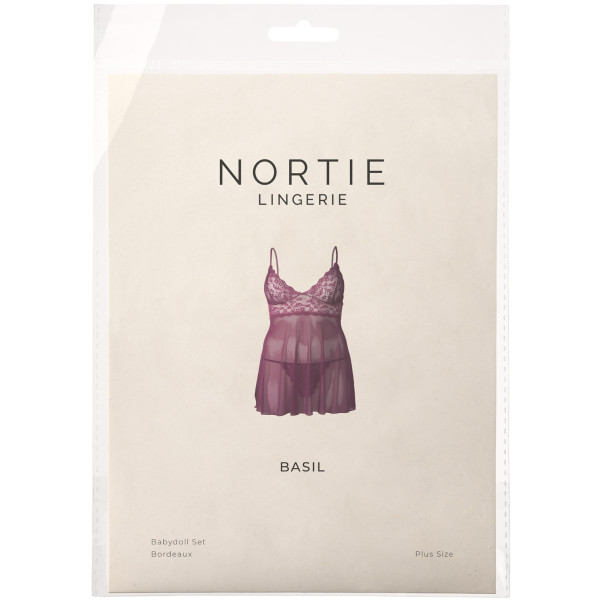 NORTIE Basil Babydoll Sæt Plus Size Emballagebillede 90