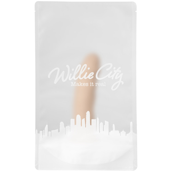 Willie City Realistisk Silexpan® Dildo med Sugekop 15,4 cm Emballagebillede 90