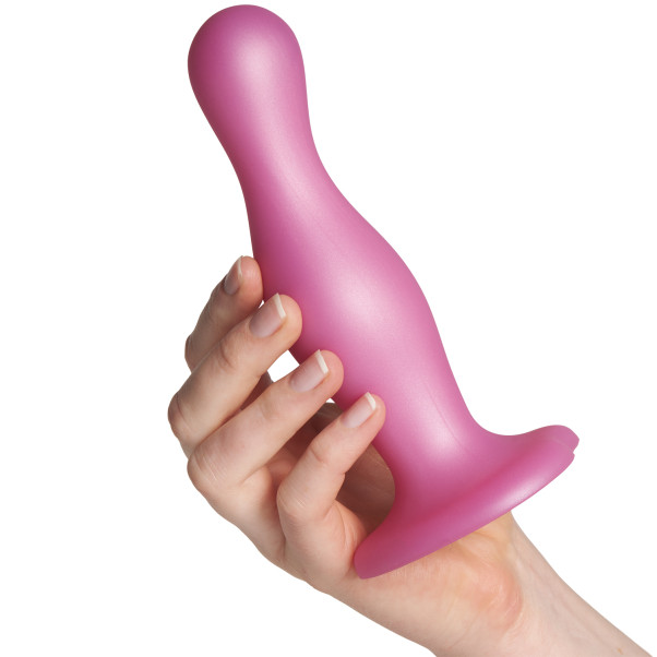 Strap-On-Me Kurvet Dildo Plug Produktbillede med hånd 50