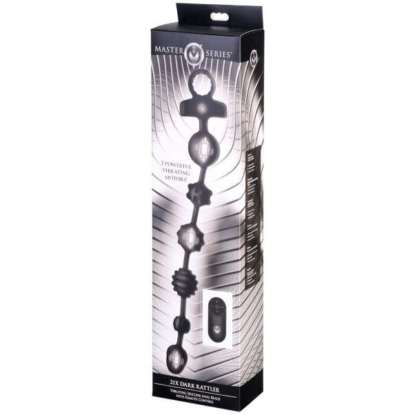 Master Series Dark Rattler Fjernbetjent Vibrerende Analkæde Emballagebillede 90