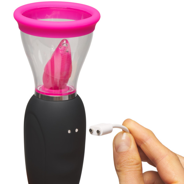 Shegasm Lickgasm Mini Tunge Vibrator Produktbillede med hånd 50