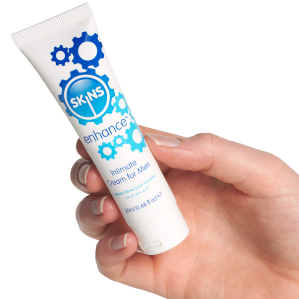 Skins Enhance Vandbaseret Intimcreme 20 ml Produktbillede med hånd 51