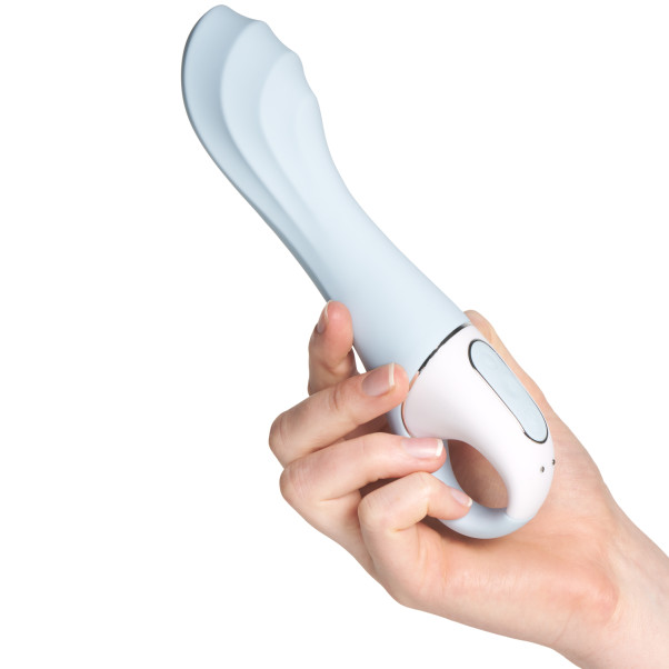 Satisfyer Air Pump 5 Connect App-styret Vibrator Produktbillede med hånd 51