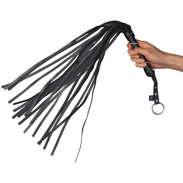 Sex & Mischief Flogger med Rhinsten 77 cm Produktbillede med hånd 50