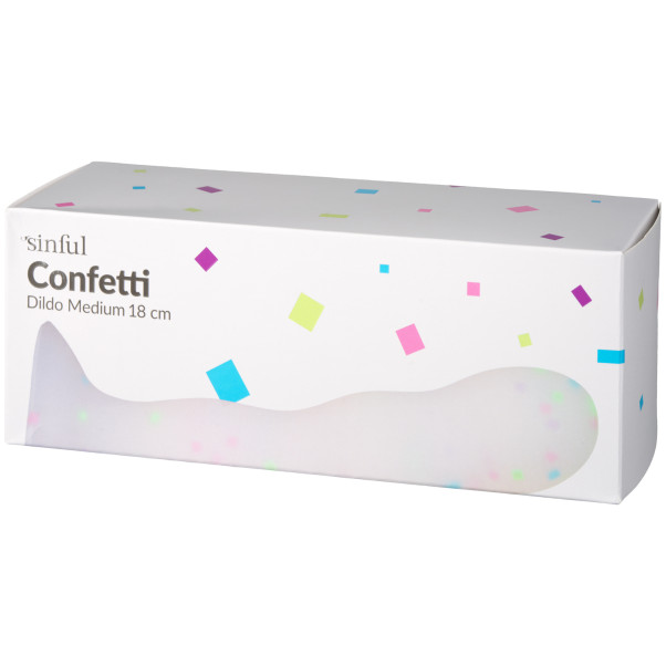 Sinful Confetti Dildo Medium 18 cm Emballagebillede 90