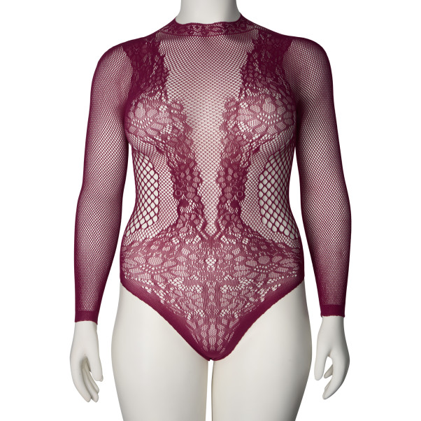 NORTIE Clover Bundløs Bordeaux Bodystocking Plus Size Produktbillede 4