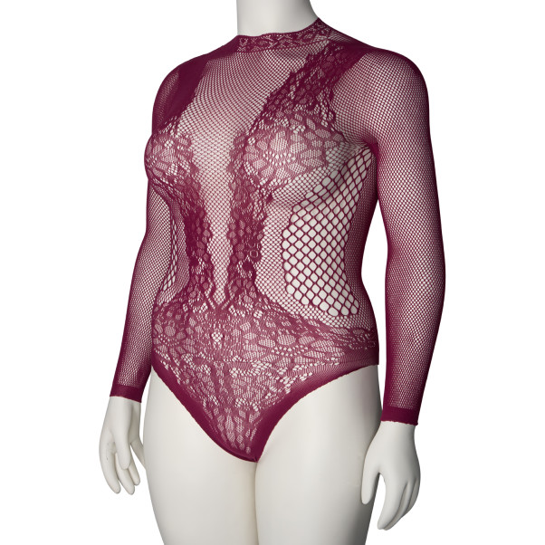 NORTIE Clover Bundløs Bordeaux Bodystocking Plus Size Produktbillede 5