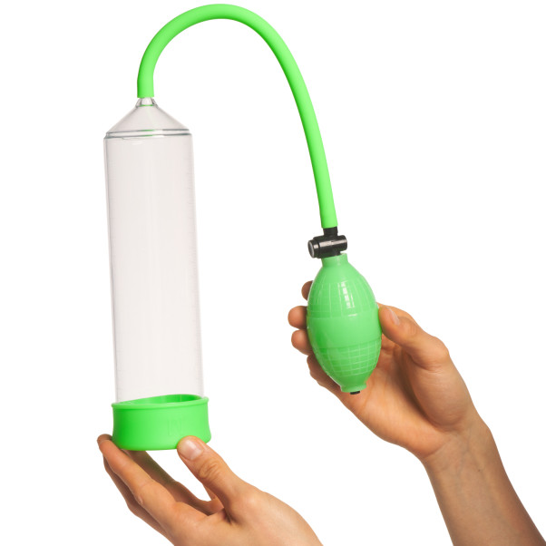 Ouch! Glow in the Dark Klassisk Penispumpe Produktbillede med hånd 50