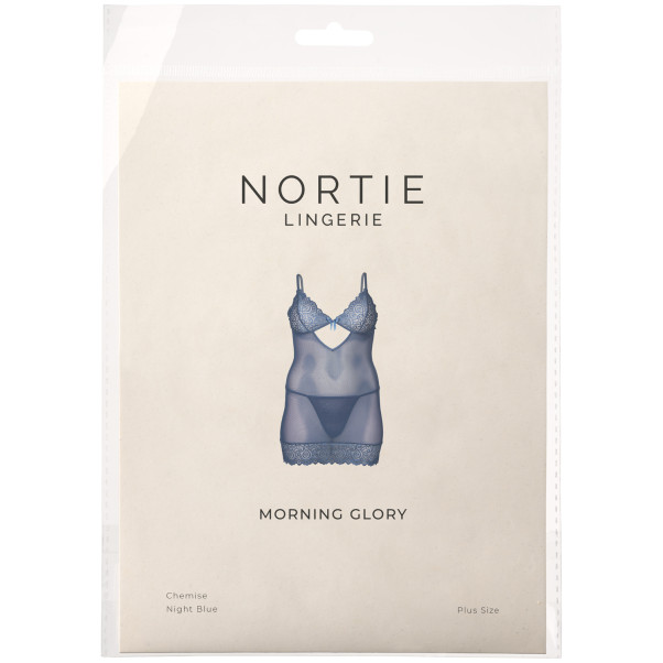 Nortie Morning Glory Chemise Sæt Night Blue Plus Size Emballagebillede 90