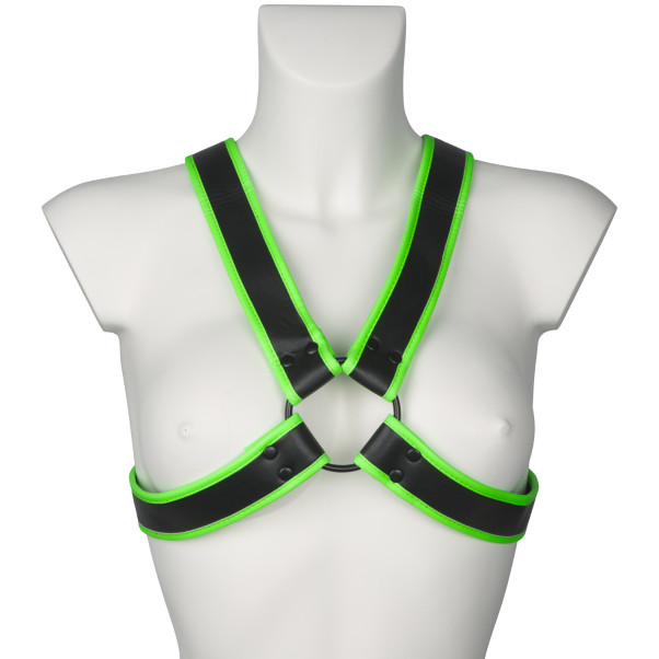 Ouch! Glow in the Dark Cross Bryst Harness Produktbillede 1