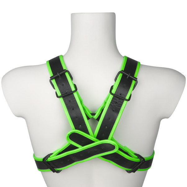 Ouch! Glow in the Dark Cross Bryst Harness Produktbillede 3