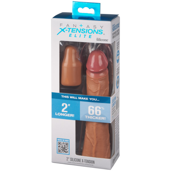 Fantasy X-tensions Elite Tan Penis Sleeve Forlænger Emballagebillede 90