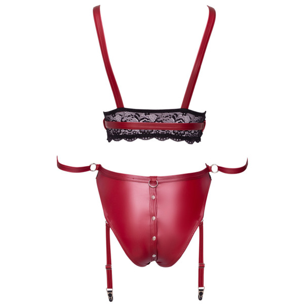 Cottelli Rødt Bondage BH Sæt Produktbillede 4