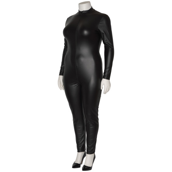 NORTIE Fetish Wetlook Bundløst Catsuit Plus Size Produktbillede 6
