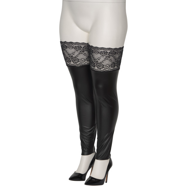 NORTIE Fetish Wetlook Selvsiddende Strømper Plus Size Produktbillede 5