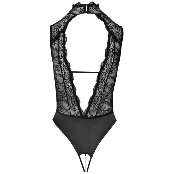 Abierta Fina Sort Halterneck Body Produktbillede 4