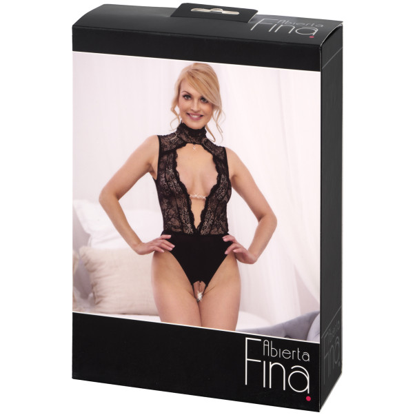 Abierta Fina Sort Halterneck Body Emballagebillede 90