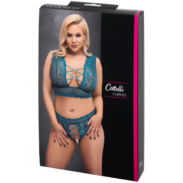 Cottelli Turkis Bh Sæt Plus Size Emballagebillede 90