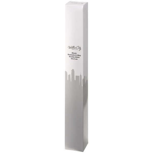 Willie City Sort Realistisk 2-Way Dobbelt Dildo 43 cm Emballagebillede 90