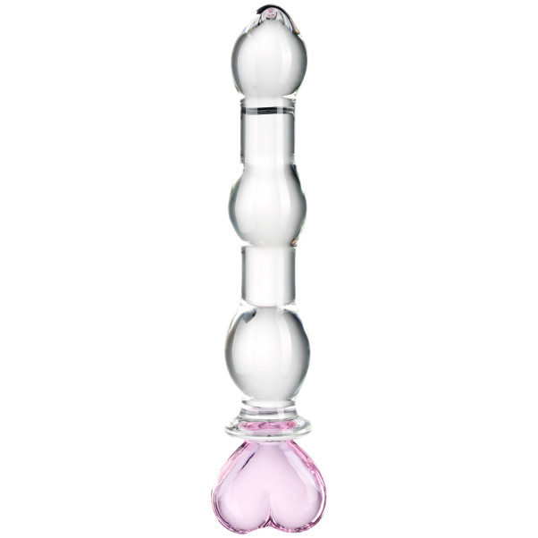 baseks Heart Beaded Glas Dildo Produktbillede 1