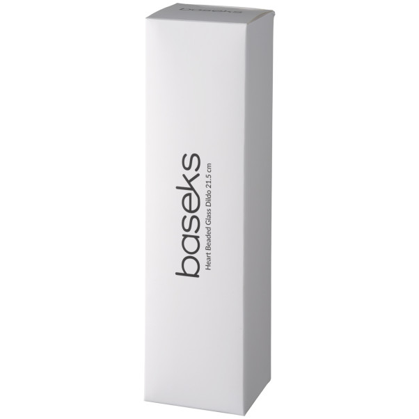 baseks Heart Beaded Glas Dildo Emballagebillede 90
