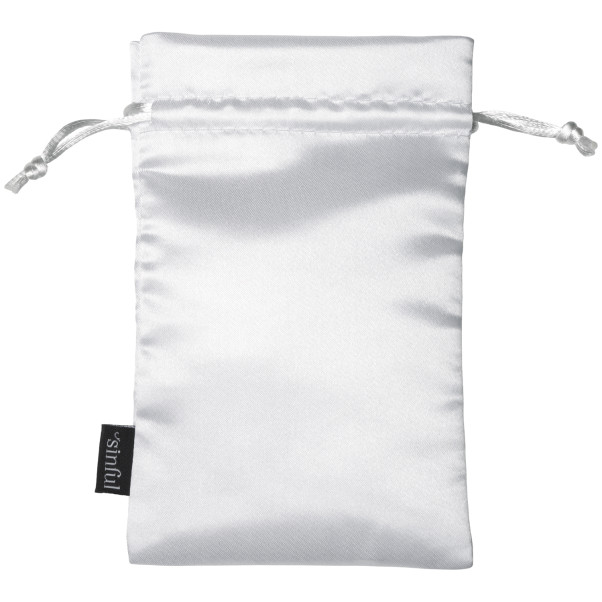 Sinful Hvid Satin Opbevaringspose Small Produktbillede 1