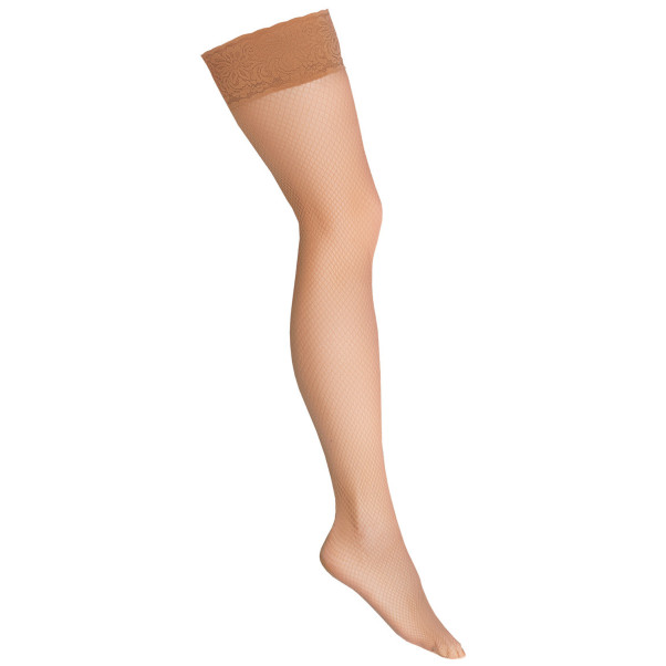 Kotek Beige Fiskenet Selvsiddende Strømper Produktbillede 3