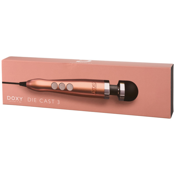 Doxy Die Cast 3 Magic Wand i Rosaguld Emballagebillede 90
