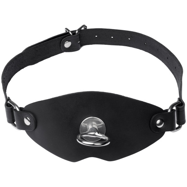 Black Label Super Læder Ball Gag med O-Ring Produktbillede 2