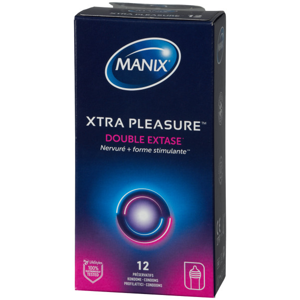 Manix Xtra Pleasure Double Extase Kondomer 12 stk. Emballagebillede 1