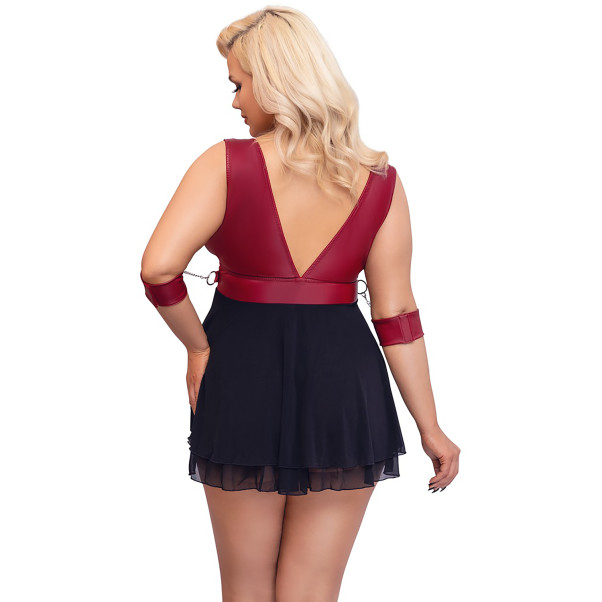 Cottelli Bondage Babydoll Plus Size Produktbillede på model 2
