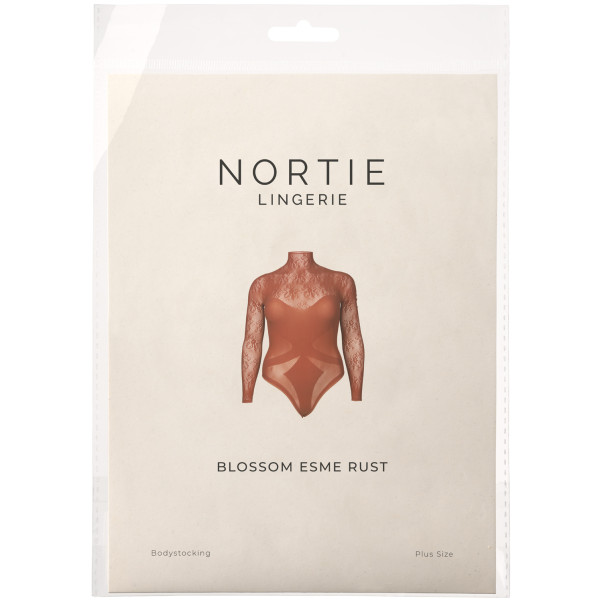 NORTIE Blossom Esme Rust Bodystocking Plus Size Emballagebillede 90