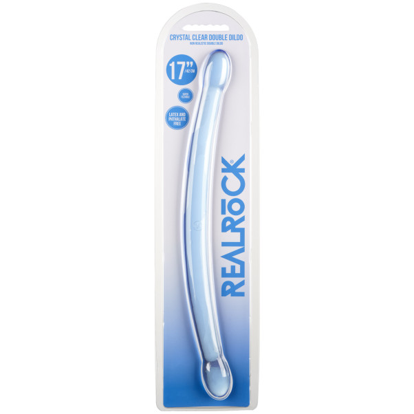 Realrock Crystal Clear Dobbelt Dildo 42 cm Emballagebillede 90