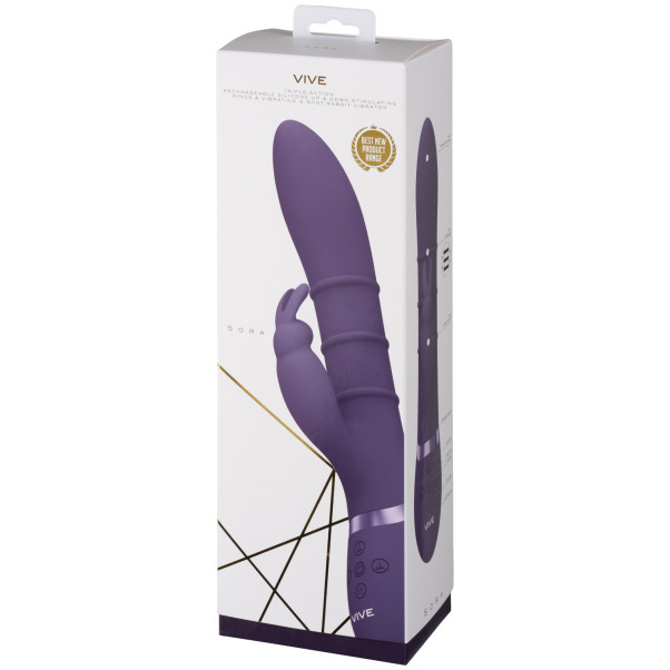 Vive Sora Thrusting Rings G-punkts Rabbit Vibrator Emballagebillede 90