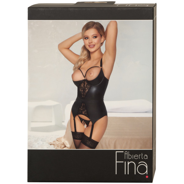 Abierta Fina Half Cup Wetlook og Blonde Korset Emballagebillede 90